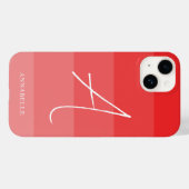 Coques Case-Mate iPhone Blocs couleur rose corail personnalisés (Verso (horizontal))
