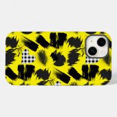 Coques Case-Mate iPhone blocs de construction.Noir et blanc.w.01x4 B Jaune (Verso (horizontal))