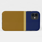 Coques Case-Mate iPhone Blocs de couleur Brown doré bleu marine (Dos (Horizontal))