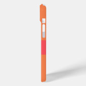 Coques Case-Mate iPhone Blocs de couleur rose chaud et orange (Verso / Gauche)