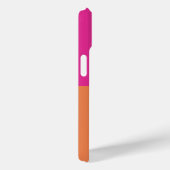 Coques Case-Mate iPhone Blocs de couleur rose chaud et orange (Verso / Droite)