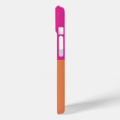 Coques Case-Mate iPhone Blocs de couleur rose chaud et orange (Verso / Gauche)