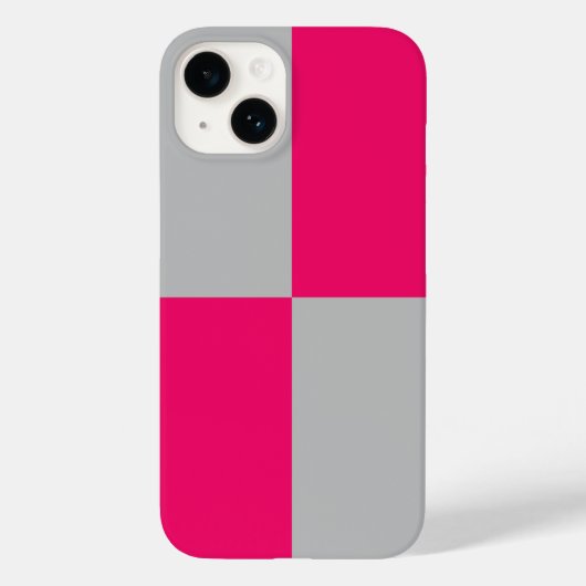 Coques Case-Mate iPhone Blocs de couleur rose et gris chaud (Verso)