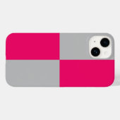 Coques Case-Mate iPhone Blocs de couleur rose et gris chaud (Verso (horizontal))