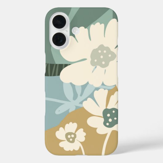 Coques Case-Mate iPhone Blocs de couleurs Cosmos Fleurs Silhouettes Modern (Verso)