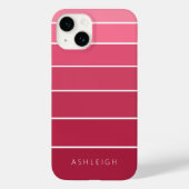Coques Case-Mate iPhone Blocs de couleurs monochromes simples rose magenta (Verso)