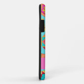 Coques Case-Mate iPhone Blocs de patchwork de surfaces composées turquoise (Dos/Droite)