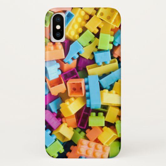 Coques Case-Mate iPhone Blocs en plastique néon (Dos)