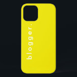 Case-Mate iPhone Case Blogger Vibrant Jaune Simple Entreprise Moderne<br><div class="desc">Blogger Vibrant Jaune Simple Moderne Entreprise iPhone 12 Coques</div>