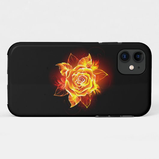 Coques Case-Mate iPhone Blooming Fire Rose (Dos (Horizontal))