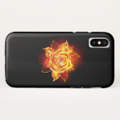 Coques Case-Mate iPhone Blooming Fire Rose (Dos (Horizontal))