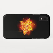 Coques Case-Mate iPhone Blooming Fire Rose (Dos (Horizontal))