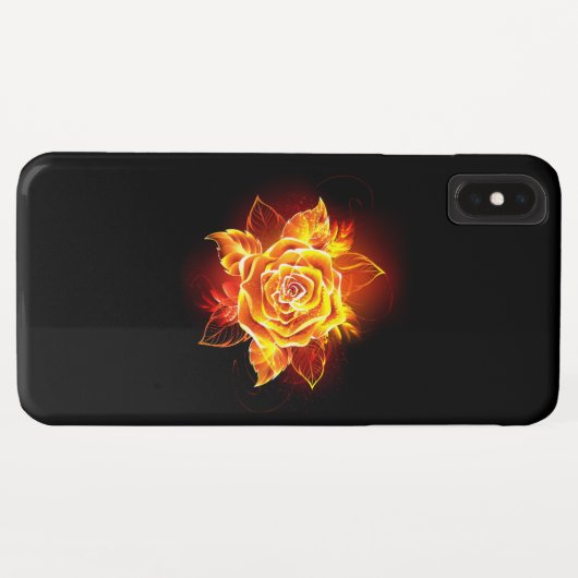 Coques Case-Mate iPhone Blooming Fire Rose (Dos (Horizontal))