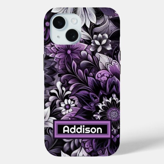 Coques Case-Mate iPhone Blooms Mystiques Violets (Verso)