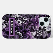 Coques Case-Mate iPhone Blooms Mystiques Violets (Verso (horizontal))