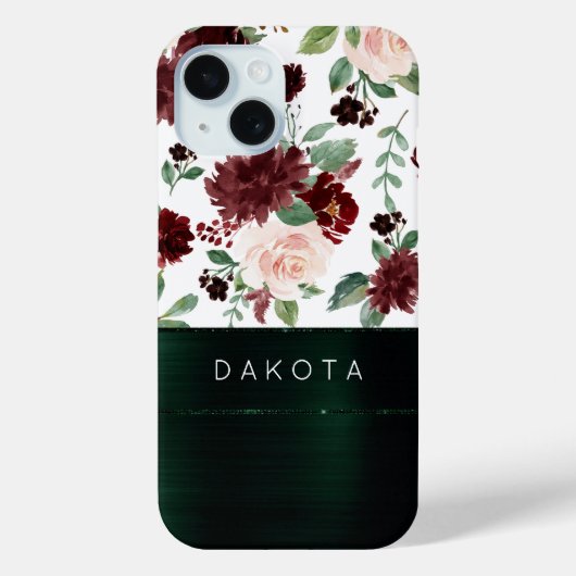 Coques Case-Mate iPhone Blooms rustiques | Terracotta et Marsala Coutume r (Verso)