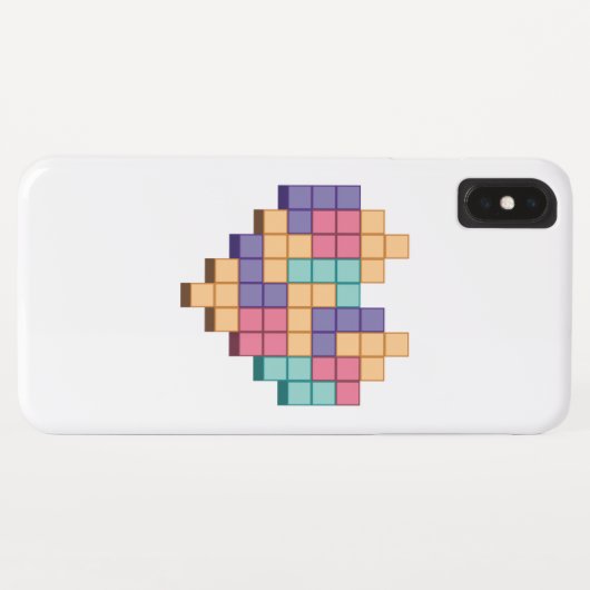 Coques Case-Mate iPhone Bloquer le style du coeur du jeu (Dos (Horizontal))