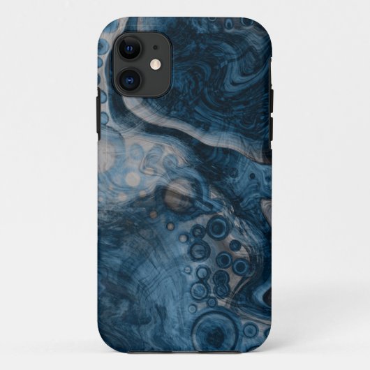 Coques Case-Mate iPhone Blue Abstrait Modern (Dos)