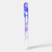 Coques Case-Mate iPhone Blue Amethyst Gold Alcohol Encre personnalisable (Verso / Gauche)