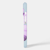 Coques Case-Mate iPhone blue and purple striped daisy pattern (Verso / Gauche)