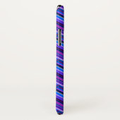 Coques Case-Mate iPhone Blue and purple stripes weave (Dos/Droite)