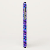 Coques Case-Mate iPhone Blue and purple stripes weave (Dos/Gauche)