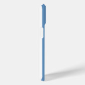 Coques Case-Mate iPhone Blue and White Monogrammed Stripes (Verso / Droite)