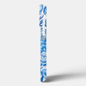 Coques Case-Mate iPhone Blue and White Paisley (Verso / Gauche)