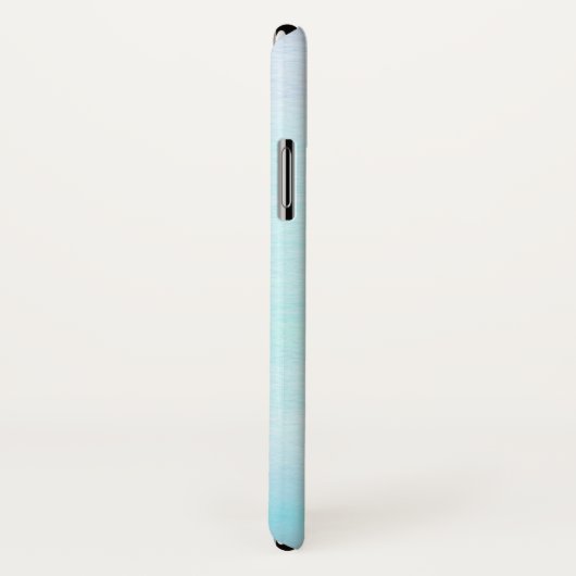 Coques Case-Mate iPhone Blue Aqua Aquarelle Fade mignonne Nom initial (Dos/Droite)