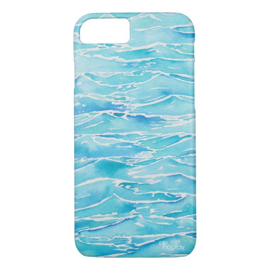 Coques Case-Mate iPhone Blue Aqua Ocean Sea Waves Aquarelle Iphone 7/8 (Dos)