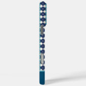 Coques Case-Mate iPhone Blue Argyle Personalize  (Verso / Droite)