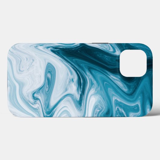Coques Case-Mate iPhone Blue Beach Waves Abstract (Verso (horizontal))