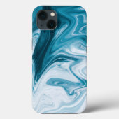 Coques Case-Mate iPhone Blue Beach Waves Abstract (Verso)