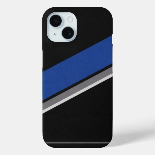 Coques Case-Mate iPhone Blue Black & White Abstract Pattern Phone Case  (Verso)