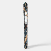 Coques Case-Mate iPhone Blue & Brown Wood Beams Photo Perspective Pattern (Verso / Gauche)