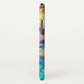 COQUES Case-Mate iPhone BLUE BUTTERFLY WITH GREEN GOLD SPARKLES (Dos/Droite)