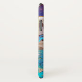 COQUES Case-Mate iPhone BLUE BUTTERFLY WITH GREEN GOLD SPARKLES (Dos/Droite)