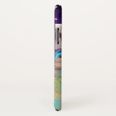 COQUES Case-Mate iPhone BLUE BUTTERFLY WITH GREEN GOLD SPARKLES (Dos/Droite)