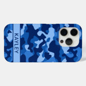 Coques Case-Mate iPhone Blue Camouflage Personalized (Verso (horizontal))