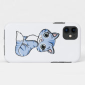 Coques Case-Mate iPhone Blue cat feline animal (Dos (Horizontal))