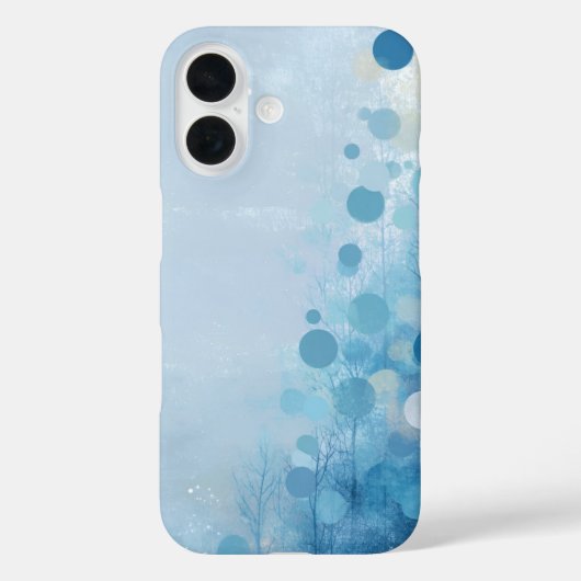 Coques Case-Mate iPhone Blue Circles & Trees Case-Mate iPhone Case (Verso)
