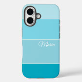 Coques Case-Mate iPhone Blue Colorblock Personalized  (Verso)