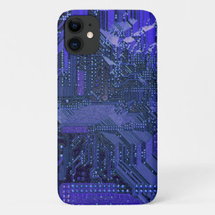 Case-Mate iPhone Case Blue Cyber Circuit Board Tech Art Electronique