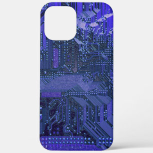 Case-Mate iPhone Case Blue Cyber Circuit Board Tech Art Electronique