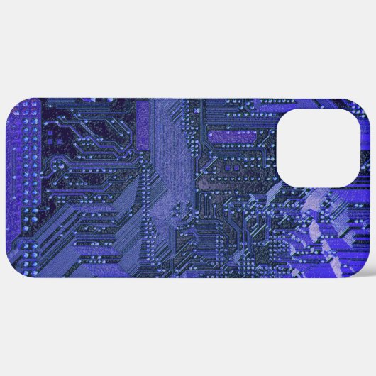 Coques Case-Mate iPhone Blue Cyber Circuit Board Tech Art Electronique (Retour (horizontal))