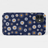Coques Case-Mate iPhone Blue Daisies Floral Arrière - plan (Dos (Horizontal))