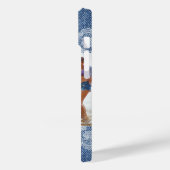 Coques Case-Mate iPhone Blue denim blanc dentelle photo amis famille (Verso / Gauche)