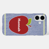 Coques Case-Mate iPhone Blue Denim Look enseignant (Verso (horizontal))