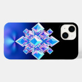 Coques Case-Mate iPhone Blue Diamond Motif brillant Émission mobile (Verso (horizontal))