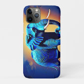 Coques Case-Mate iPhone Blue Elephant Glow Design (Dos)